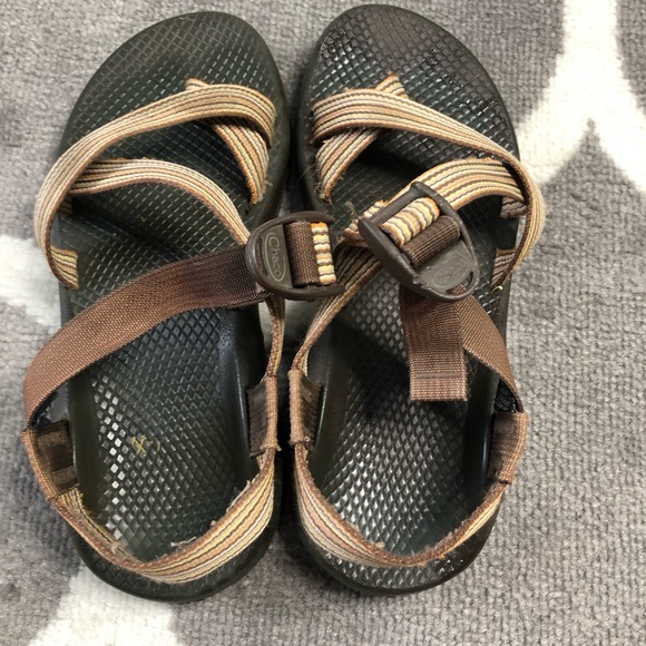 Chaco Sandals Chacos Womens Size 8 Brown Orange Striped Open Toe - Picture 8 of 13